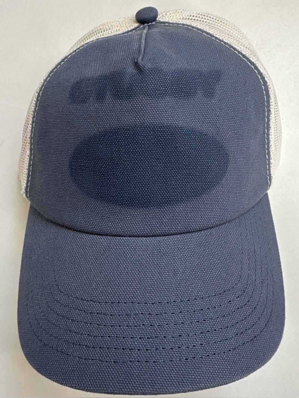 Stussy Ghost Logo Trucker SnapBack SS26 Blue